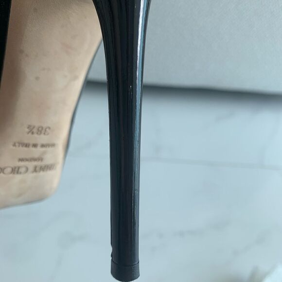Jimmy Choo Nude/Black Sepia Platform Pumps - Picture 10 of 13